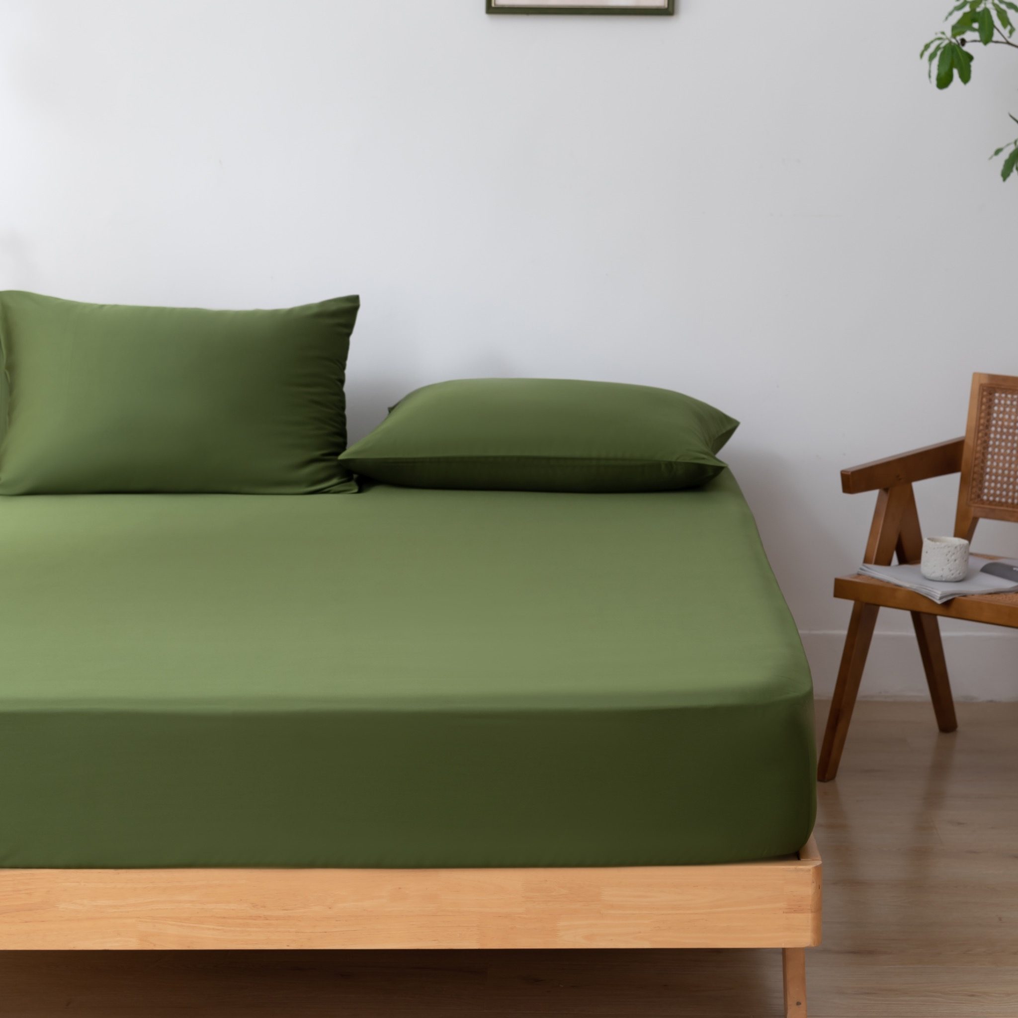 Bamboe kussensloop Premium 100% Bamboe Deep Moss 40x80 cm (2 stuks