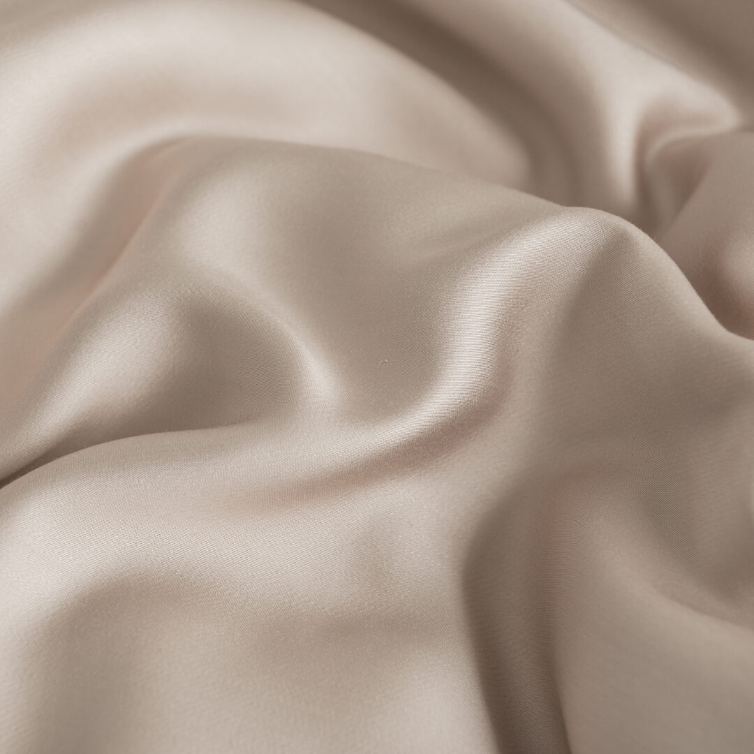 Foto van een kleurstaal bamboe beddengoed van de kleur Soft Tape (kleur licht bruin)