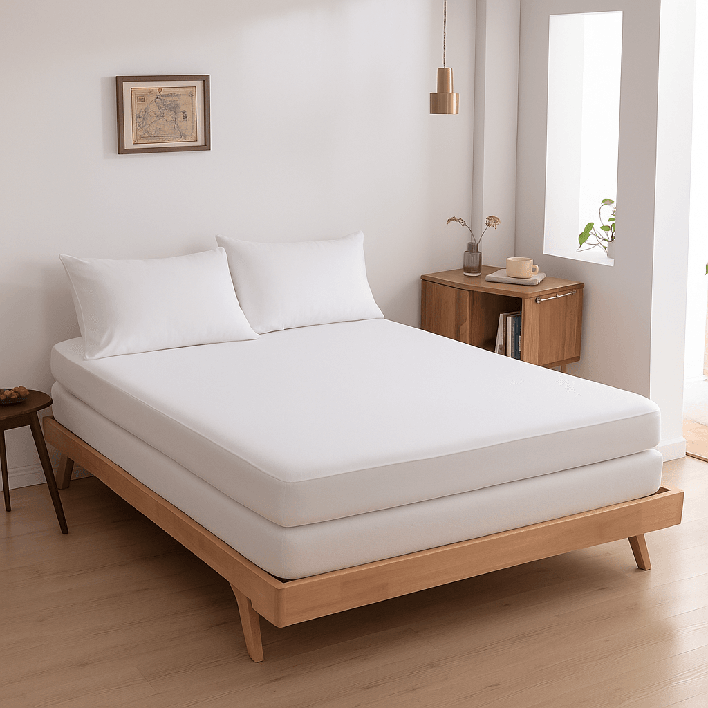 Splittopper hoeslaken 180x220/210/200 Coco White - Boomba Bamboo