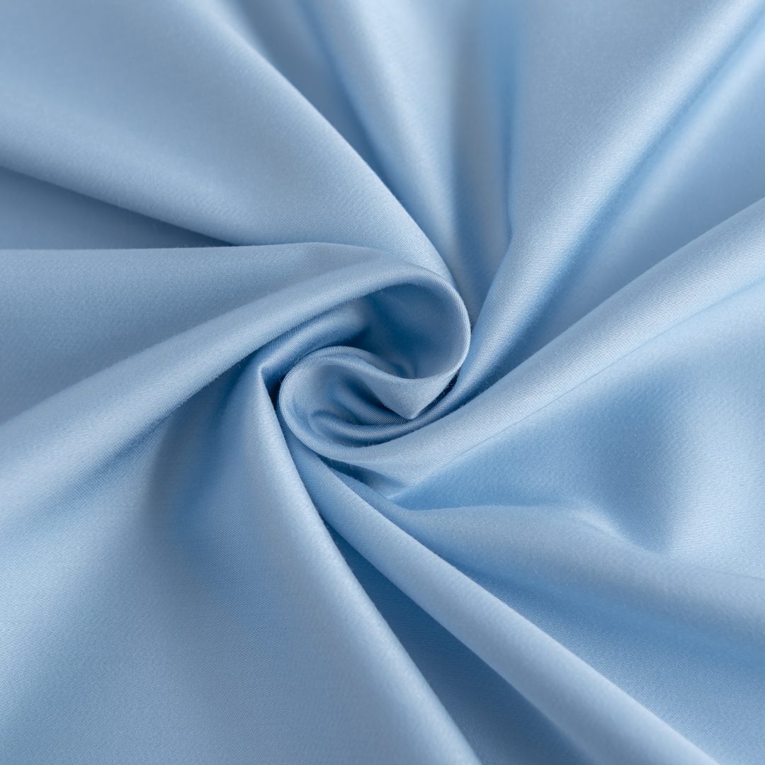 Kleurstaal bamboe beddengoed Sky Blue (licht blauw)